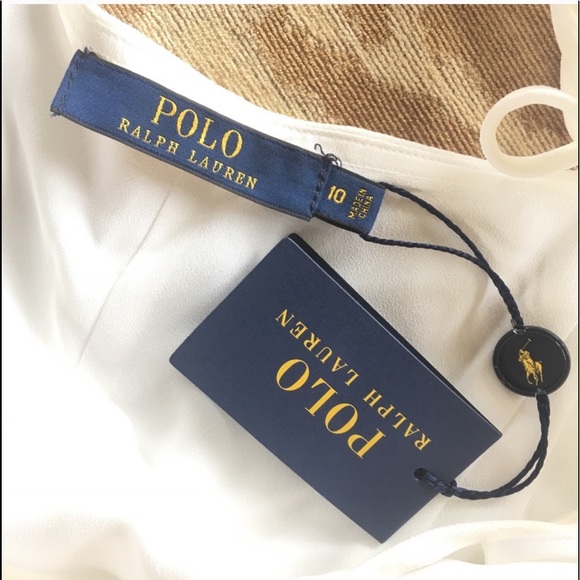 COPY - POLO RALPH LAUREN WHITE CREPE HALTER JUMPSUIT - Picture 4 of 10